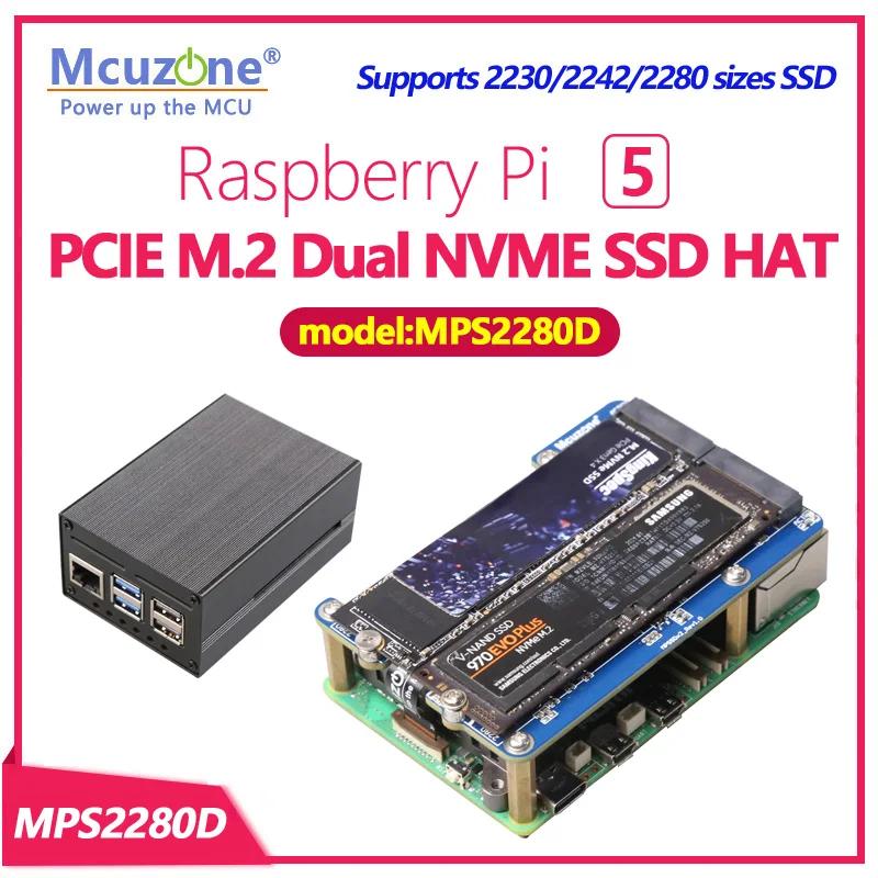 MPS2280D   5 PCIE M.2  NVME SSD HAT  2280 2242/2230 SSD